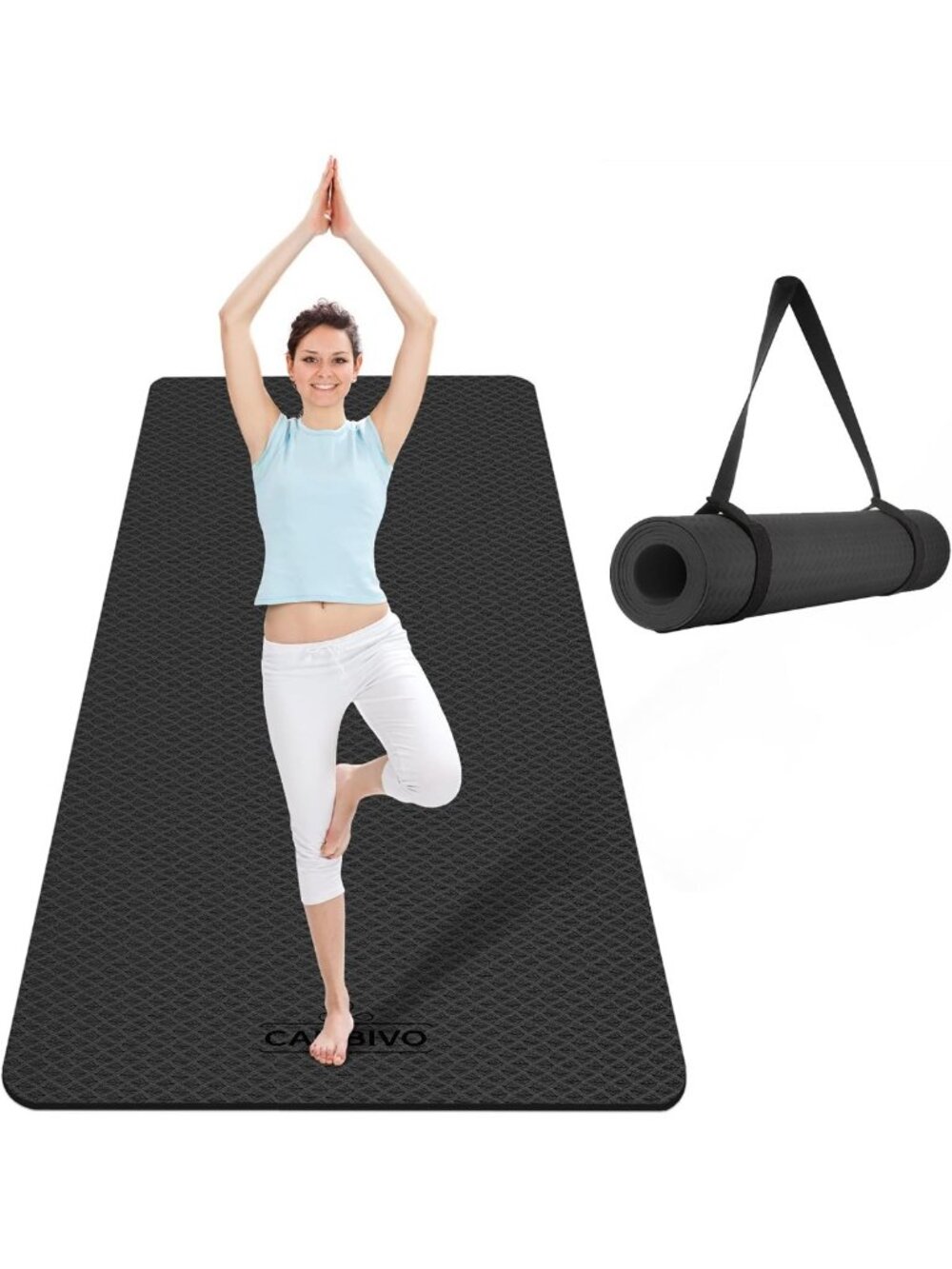 Extra Wide Non-Slip Yoga Mat 72"/84"x32" - TPE Fitness & Pilates Workout Mat
